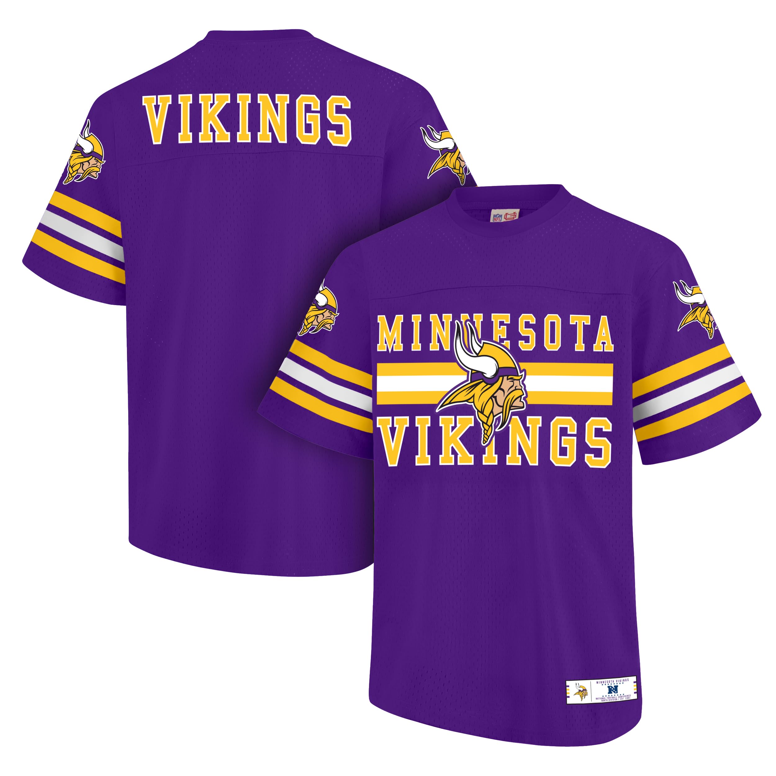 Ultra Game Adults NFL Official Soft Mesh Vintage Beast Mode T-Shirt, Minnesota Vikings, Team Color, XX-Large Image