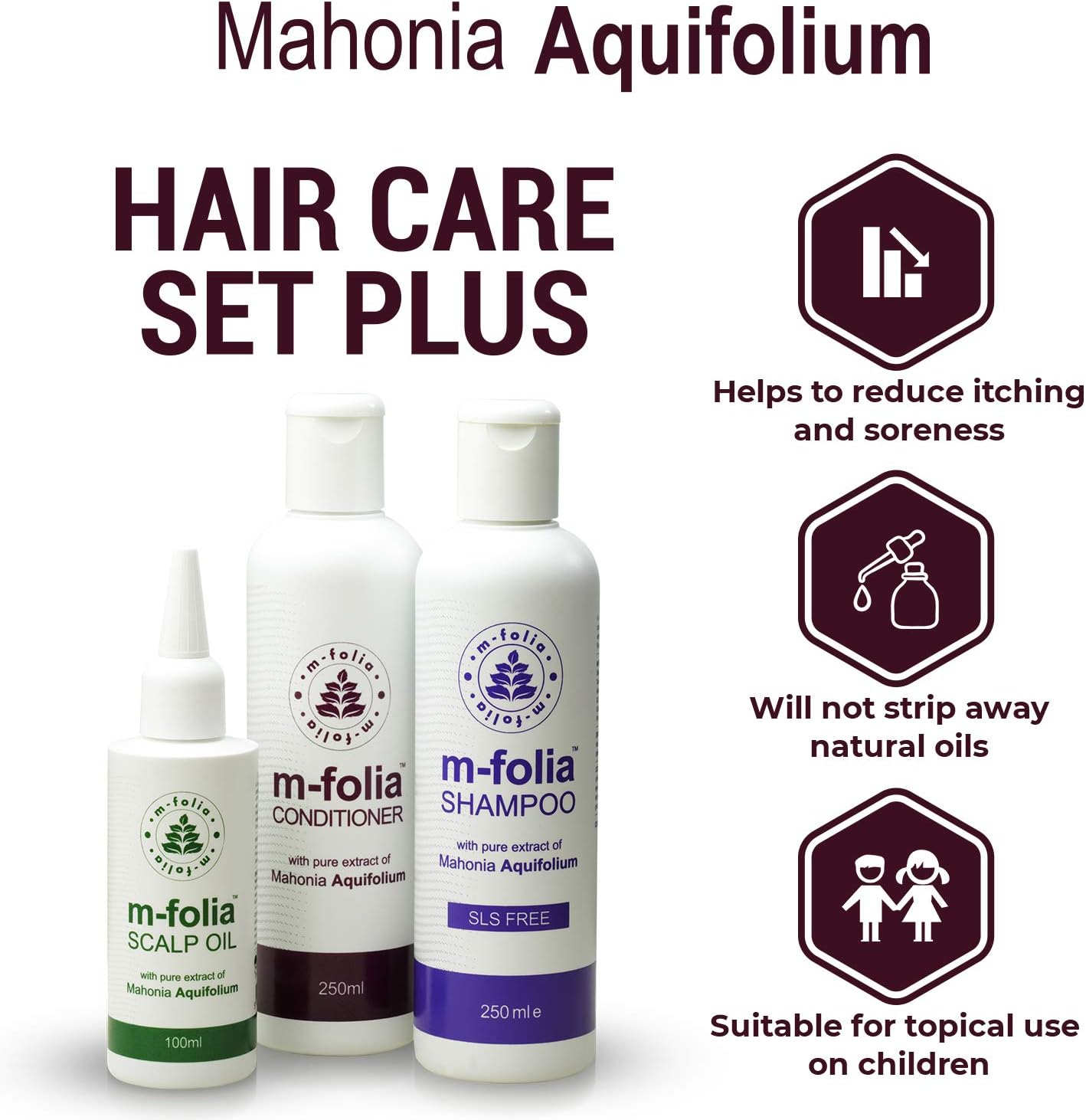 M-FOLIA Hair Care Set Plus Combination Pack containing M-Folia Psoriasis Shampoo Scalp Oil and Conditioner Formulated to Combat the Symptoms of Psoriasis Eczema and Dry Scalp Conditions - Image 3