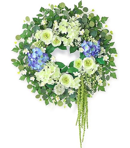 Corona De Hortensias Rosa Antiguo Flores Artificiales De Seda – 26 Cm – Floristik24.de