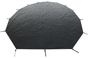 SHINECRAVE Bell Tent Footprint, Waterproof PU5000mm, Upgraded Material 120gsm PE Round Tarp, Tent Floor Mat Rug Tarp Carpet G