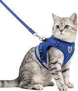 Anlitent Soft Mesh No Pull Cat Harness and Lead Set Blue XS