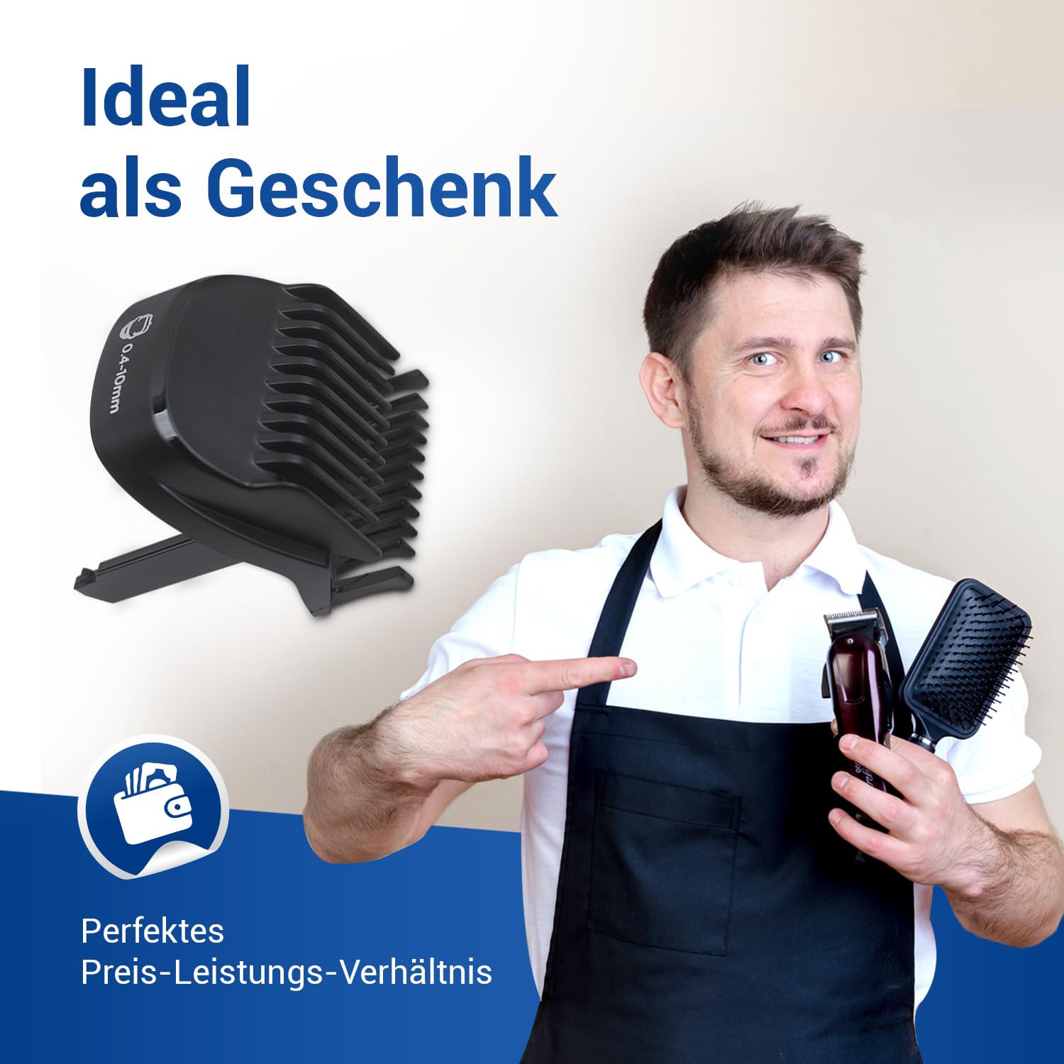 VIOKS Kammaufsatz Haarschneider Aufsatz 0,4-10mm Ersatz für Philiрs Ersatzscherkopf 422203633391 - Trimmer Aufsatz für BT55 Philiрs Haarschneidemaschine Bartschneider Haarschneider 6