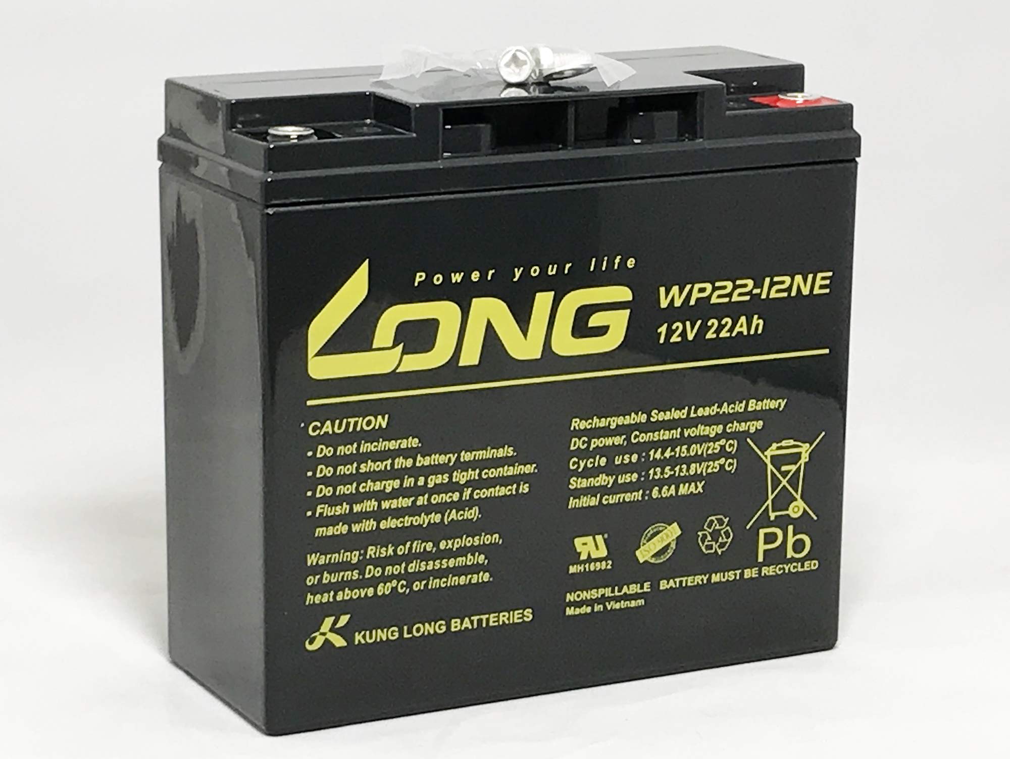 LONG 12V 22Ah 高性能シールドバッテリー【高耐久タイプ】(WP22-12NE) WP22-12NE商品画像