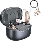 Villear OTC Hearing Aids, Hearing Aids for Seniors, Upgraded 11-Level Volume Control, 16-Channel Digital Chip for Clear Sound and Intelligent Noise Reduction, Rechargeable with 1-Week Use