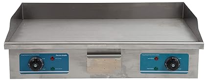 Andrew James Electric Griddle Hot Plate with Teflon Coating Stainless Steel