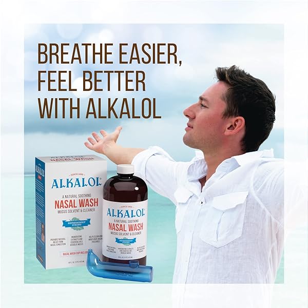 ALKALOL – A NATURAL SOOTHING NASAL WASH, MENTHOL, 2 PIECE SET 1 COUNT
