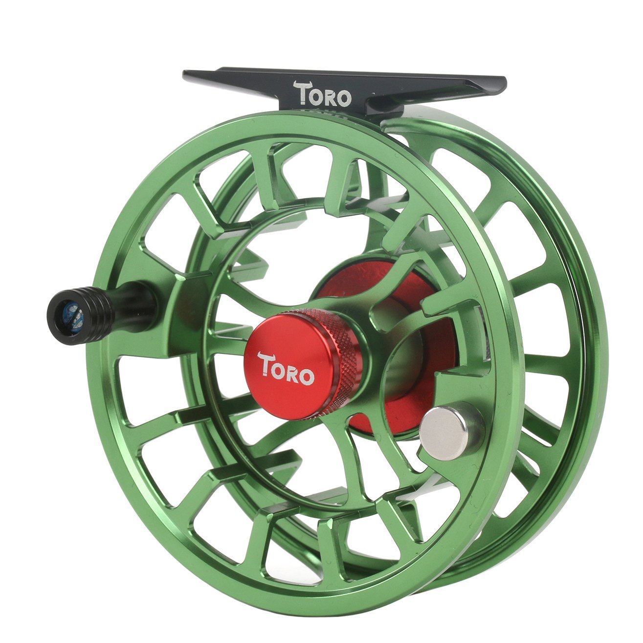 Maxcatch TORO Fly Reel with CNC-machined Aluminum Alloy Body Large Arbor Fly Fishing Reel 3/4, 5/6,7/8wt (Black, Green, Blue) (Green, 3/4wt)