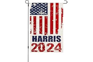 Vokupoga Kamala Harris 2024 Garden Flag 12x18 Inch Double Sided Kamala Harris President Flags for Yard Lawn Garden Decor, Home Decorative Harris Flags Banner for House Sign Outside Decorations