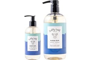 TUBBY TODD Bubble Bath for Kids, Toddlers & Babies - Hypoallergenic, Non-Irritating Sensitive Skin Bubble Bath - 2 Pack, 25 fl oz & 8 fl oz - Lavender Rosemary