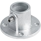 4 PCS Railing Flange Pipe Base Structural Fitting Fits 1" Schedule 40 Pipe | with Set Screw