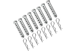 8-20Pack Multisize Flat Head Adjustable Clevis Pin,with Multi-Hole Cylindrical Pin Positioning Pin Clevis Pins Set (Size:M10 