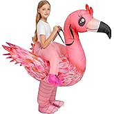tasanor Inflatable Costumes for Kids,Blow Up Ride On Flamingo Suit,Halloween Costumes for Girls/Boys