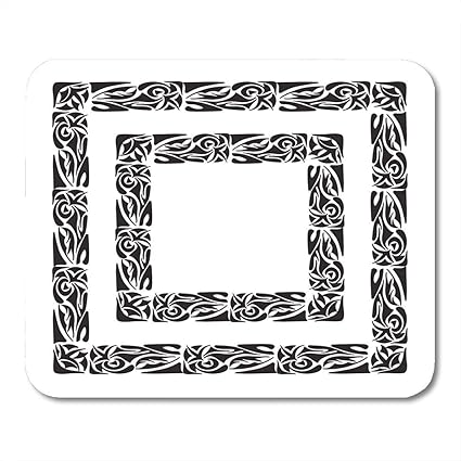 Amazon Co Jp マウスパッド アーカイク 抽象 ポリネシアン タトゥー 塗り絵用 ホワイト アロハ アジアンマウスパッド パソコン 周辺機器