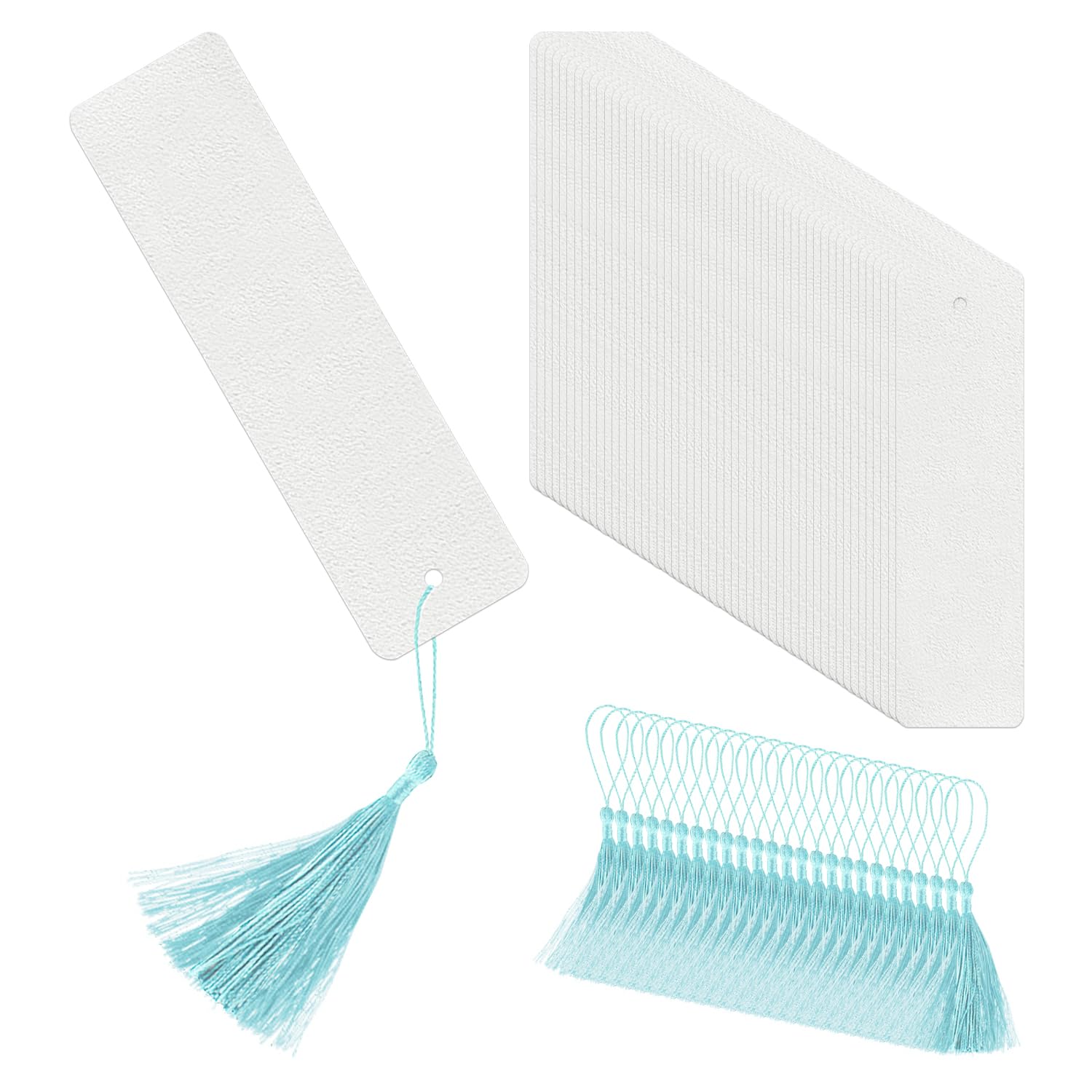 NXPWRC 50 Pieces Of Watercolor Paper And 25 Pieces Of Tassels, Diy Handicraft Materials, Painting Materials, Can Be Used To Make Postcards, Bookmarks, Notepads