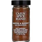 Morton & Bassett Cajun Spice, 1.7 oz – Non-GMO, Salt-Free, Bold Blend for Grilling, Seafood & Southern Dishes