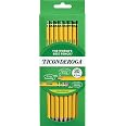 Ticonderoga Wood-Cased Pencils, Pre-Sharpened, #2 HB Soft, Yellow, 30 Count