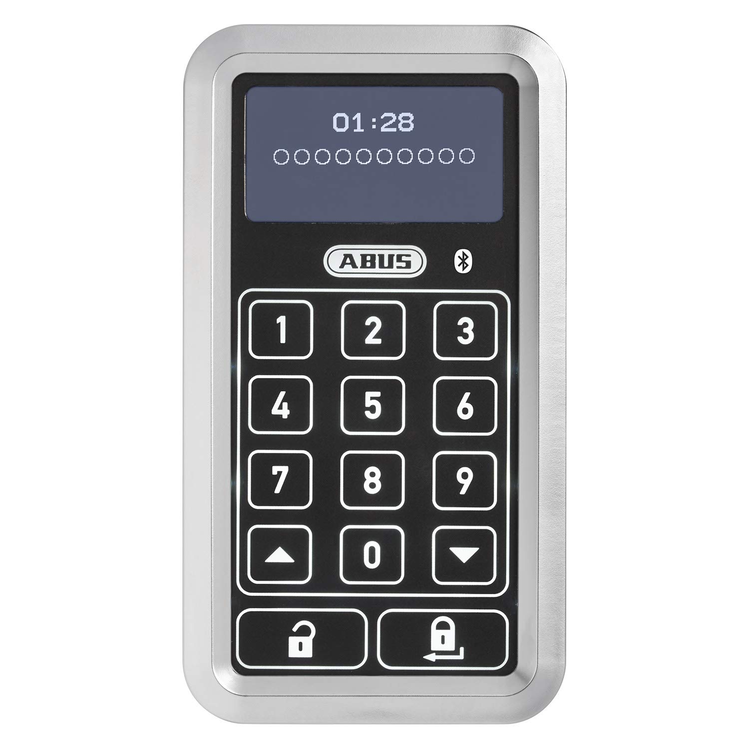 ABUS HomeTec Pro Bluetooth® Keyboard CFT3100 - Code Keyboard to Open the Front Door - for the HomeTec Pro Bluetooth® Door Lock Drive CFA3100 - Silver