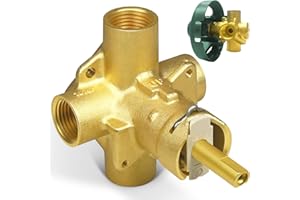 SDEAUP 2510 Posi Temp Valve, Compatible with Moen Posi-Temp Trim Kits, Pressure Balanced Tub, 4-Way Circulation with Standard 1/2" IPS Connections.