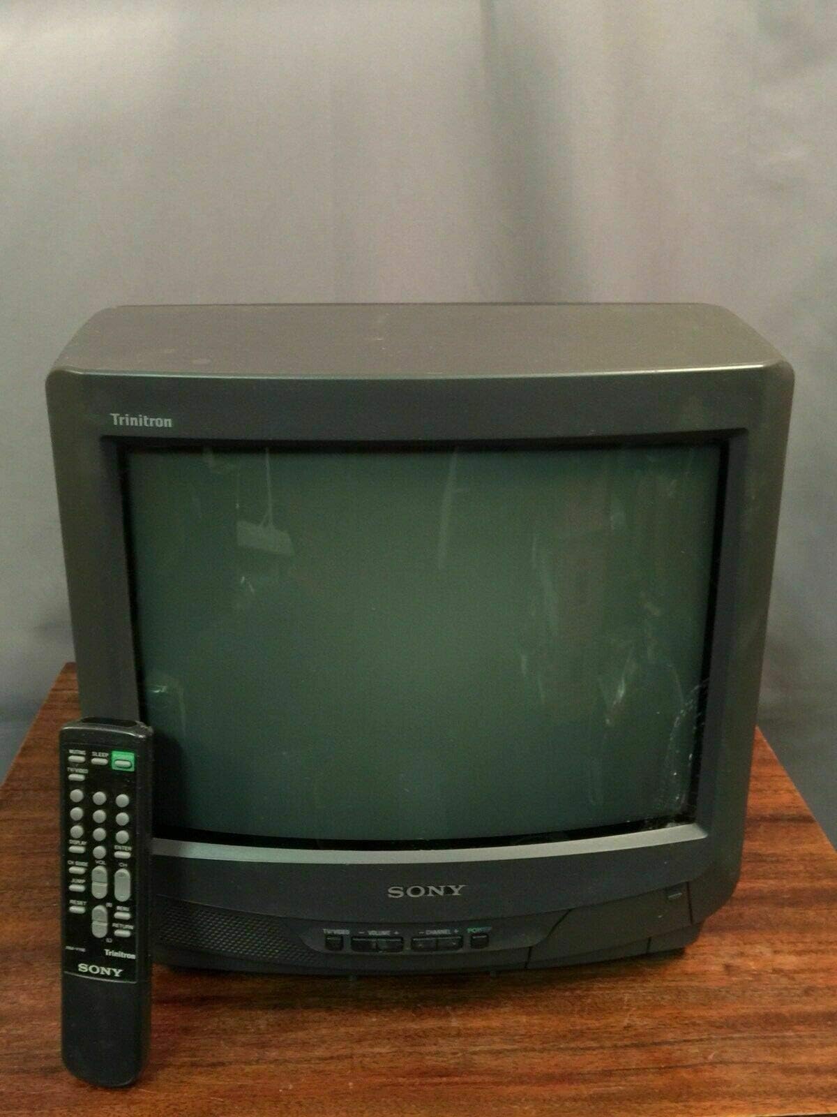 PHOENIX FINDS TREASURES Fits for Sony Trinitron TV for Vintage 13" Color Gamer Television with Remote Model KV-13M30