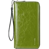 BOSTANTEN Leather Wallet for Women RFID Blocking Zip Around Credit Cards Holder Phone Clutch