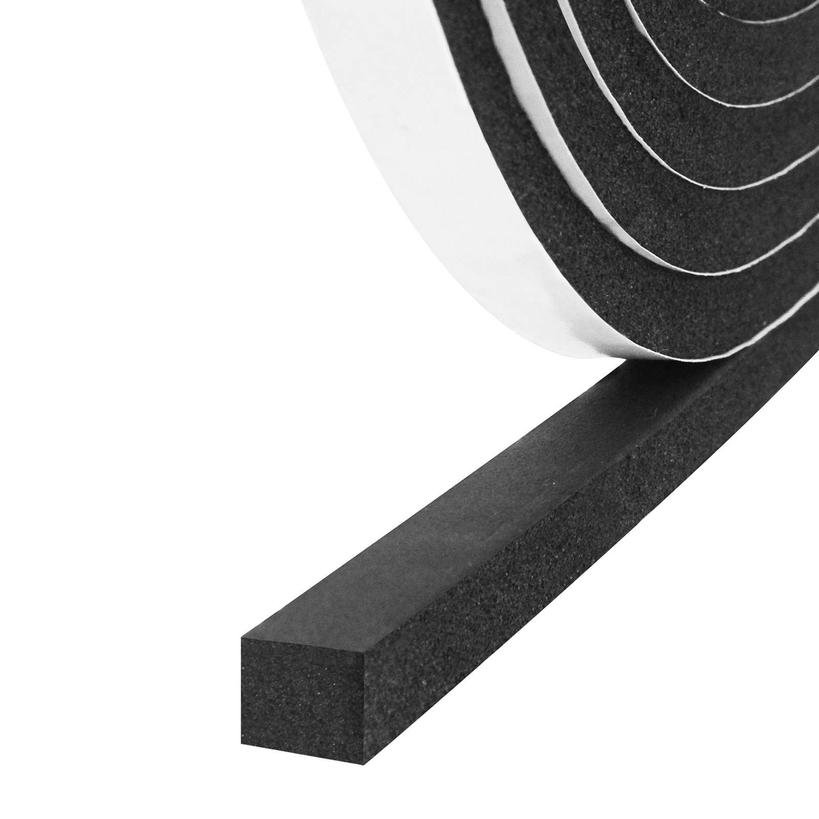 Storystore Foam Insulation Tape, Self Adhesive Foam Strip 12mm(W) x 10mm(T) x 5M(L) Weather Stripping for Doors and Windows, Draught Excluder, Soundproofing, Shockproof, Furniture Protective