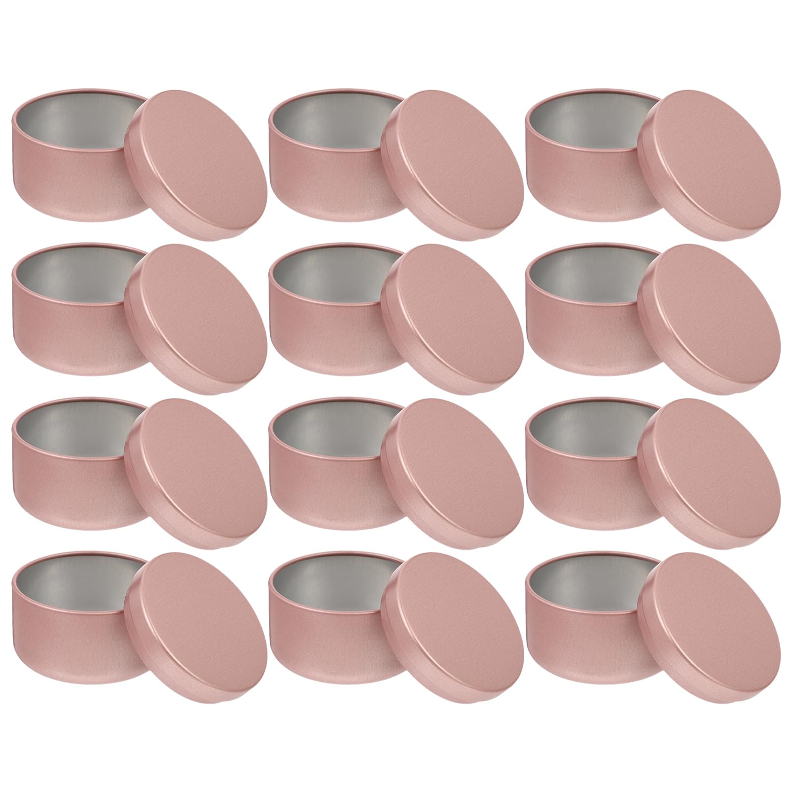 Operitacx 12Pcs 50Ml Candle Tins with Lids Round Metal Candle Jars for Diy Making Travel Storage Containers for Balms and Creams