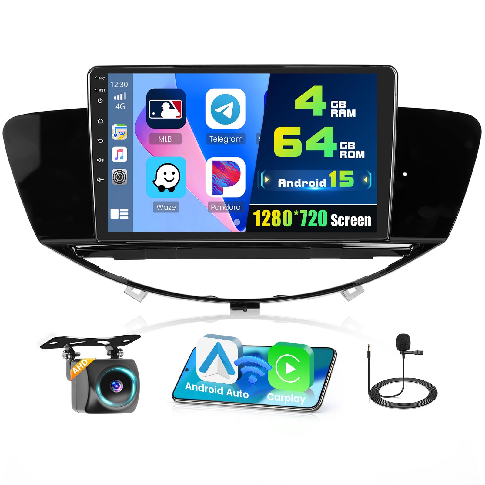 Photo 1 of [4G+64G] Android 15 Car Radio Stereo for Subaru Tribeca 2007-2011, Wireless Carplay Android Auto, 9 Inch IPS Touch Screen Car Radio Bluetooth GPS SWC FM RDS 5G WiFi DSP Free AHD Cam