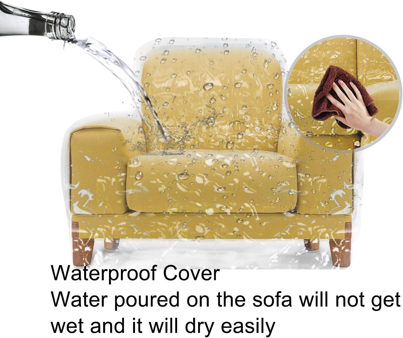 STARTWO Clear Thicker Plastic Couch Cover Cat Scratching Protector