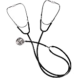 MABIS Dual Head Teaching Stethoscope - Nursing Student Stethoscope - Medical Training Stethoscope, Black