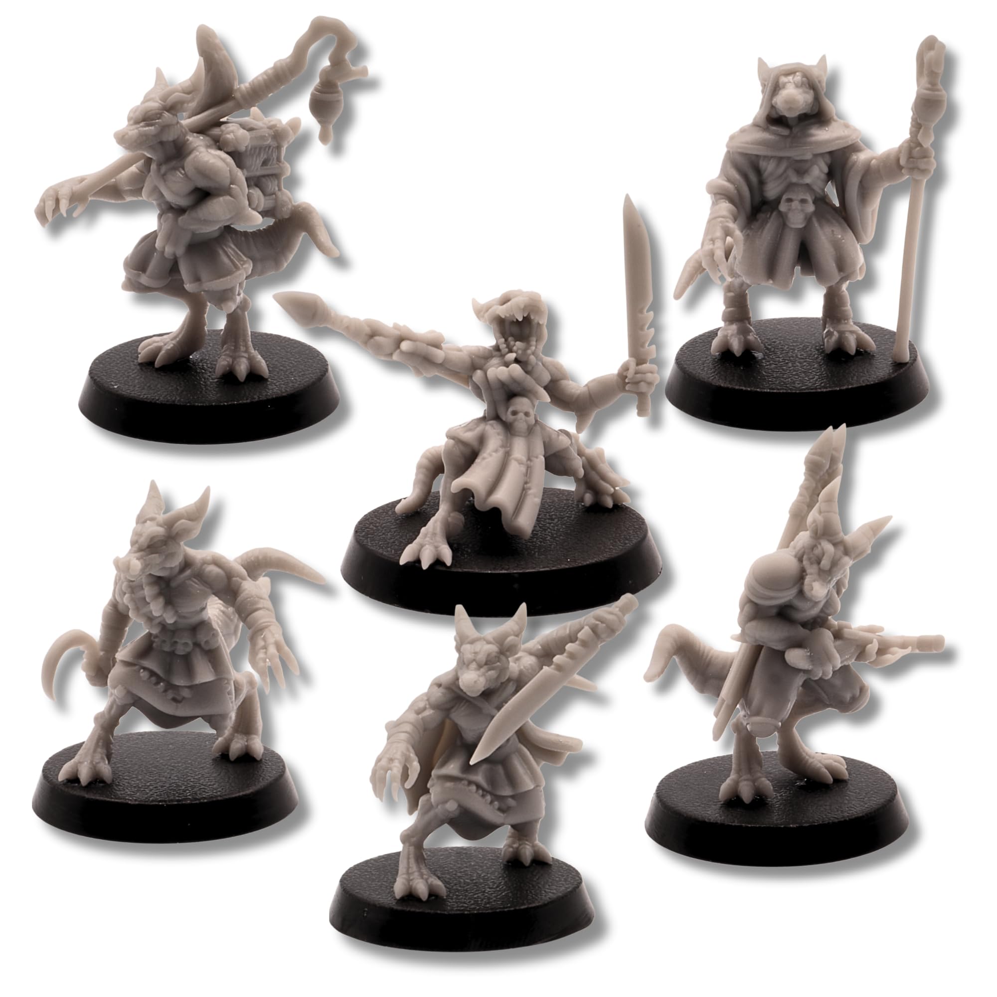 Kobold Army Miniature Figure for 28mm Dungeons and Dragons Miniature Gaming, Tabletop Games Monster Bundle Pack Fantasy TTRPG Role Playing Games