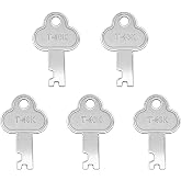 PIHIL 5 Pack T-46K Trunk Key, for Seward Antique Trunk Chests | Compatible with G-1, 3815, N-3815k Locks,Chrome-Plated Finish, Rust-Resistant, Smooth Operation, Durable Wear-Resistant