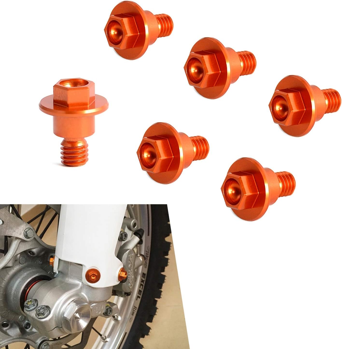 LUCILAS Front Fork Guard Bolt Screw for KTM SX SXF EXC EXCF