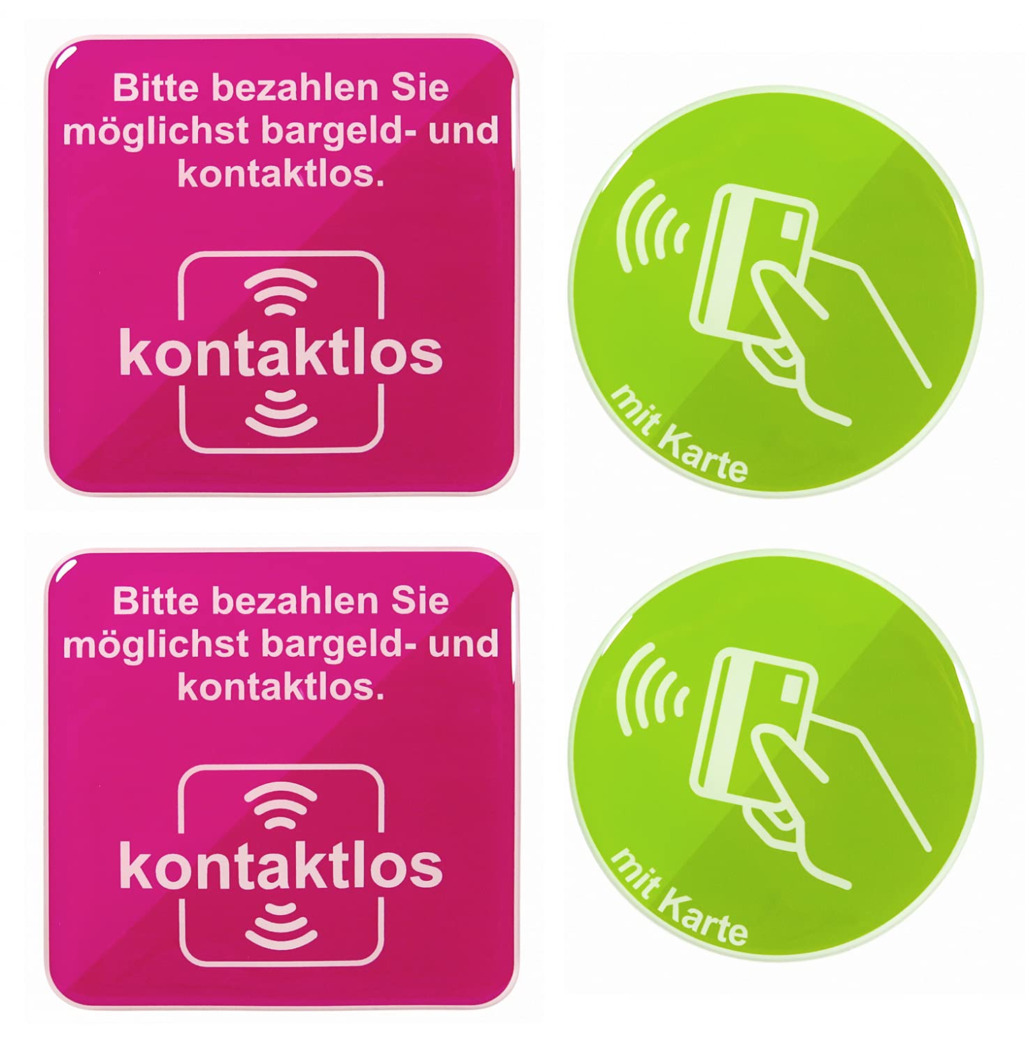 BIKE-label 900177VE 3D Sticker 8 x 8 cm - Diameter 7 cm 2 Motifs Each 2 Pieces Cashless Numbers