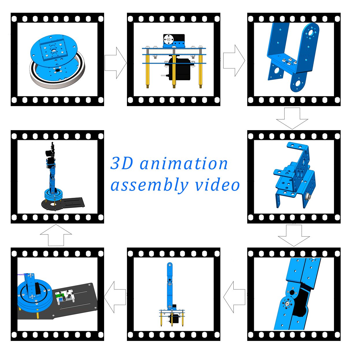 LewanSoul Robotic Arm Kit 6DOF Programming Robot Arm with 5 Servo, Handle, Mechanical Claw and More, PC Software APP Control with Tutorial - Image 7