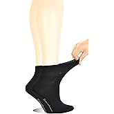 Yomandamor Women's Non-binding Diabetic Socks Seamless Bamboo Ankle socks,5 Pairs