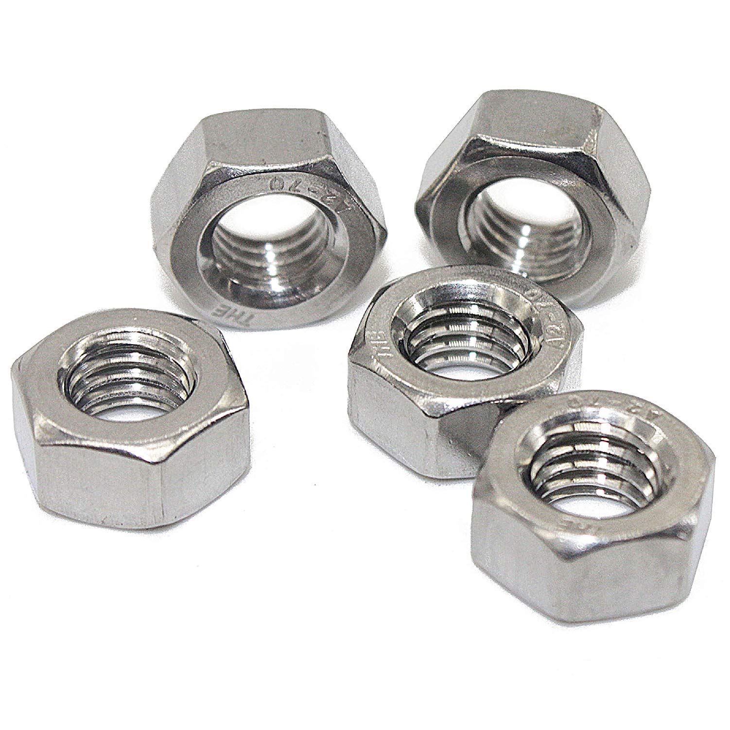M20 5 pieces - V2A hexagon nuts DIN 934 / DIN EN-ISO 4032 stainless steel A2-70