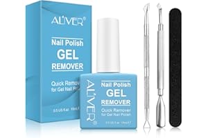 NIFEISHI Gel Nail Polish Remover 15ml, Gel Polish Remover Kit, No Need Foil Soaking or Wrapping, Gel Remover for Nails 3-5 Minutes, Gel Nail Remover Easy& Quick DIY at Home Manicure Tools