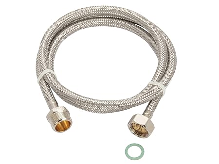 Zulaufschlauch Verlängerung 3/4'ÜM x 3/4'AG, 1m-5m, Aquastop Edelstahl-Waschmaschinenschlauch, auch für die Spülmaschine - Tr