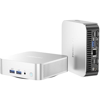 GEEKOM A6 Mini PC with AMD Ryzen 7 6800H, 16GB DDR5 RAM (Upgradable, Not LPDDR), 1TB PCIe 4.0 NVMe SSD, Compact Aluminium Design Windows 11 Pro Desktop Computer with USB4/8K/Wi-Fi 6E/BT 5.2/SD Slot