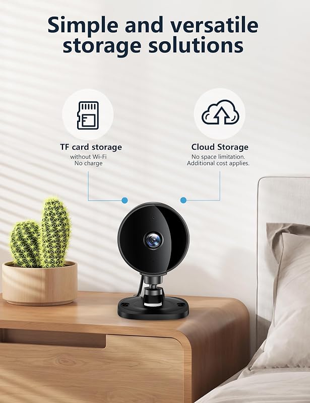 Sicherheitskamera für den Innenbereich, 1080P-Überwachungskamera, Sicherheit zu Hause, Bewegungs-/Geräuscherkennung, Sicherheitskamera für zu Hause, 2-Wege-Audio, Nachtsicht, 2er-Pack
