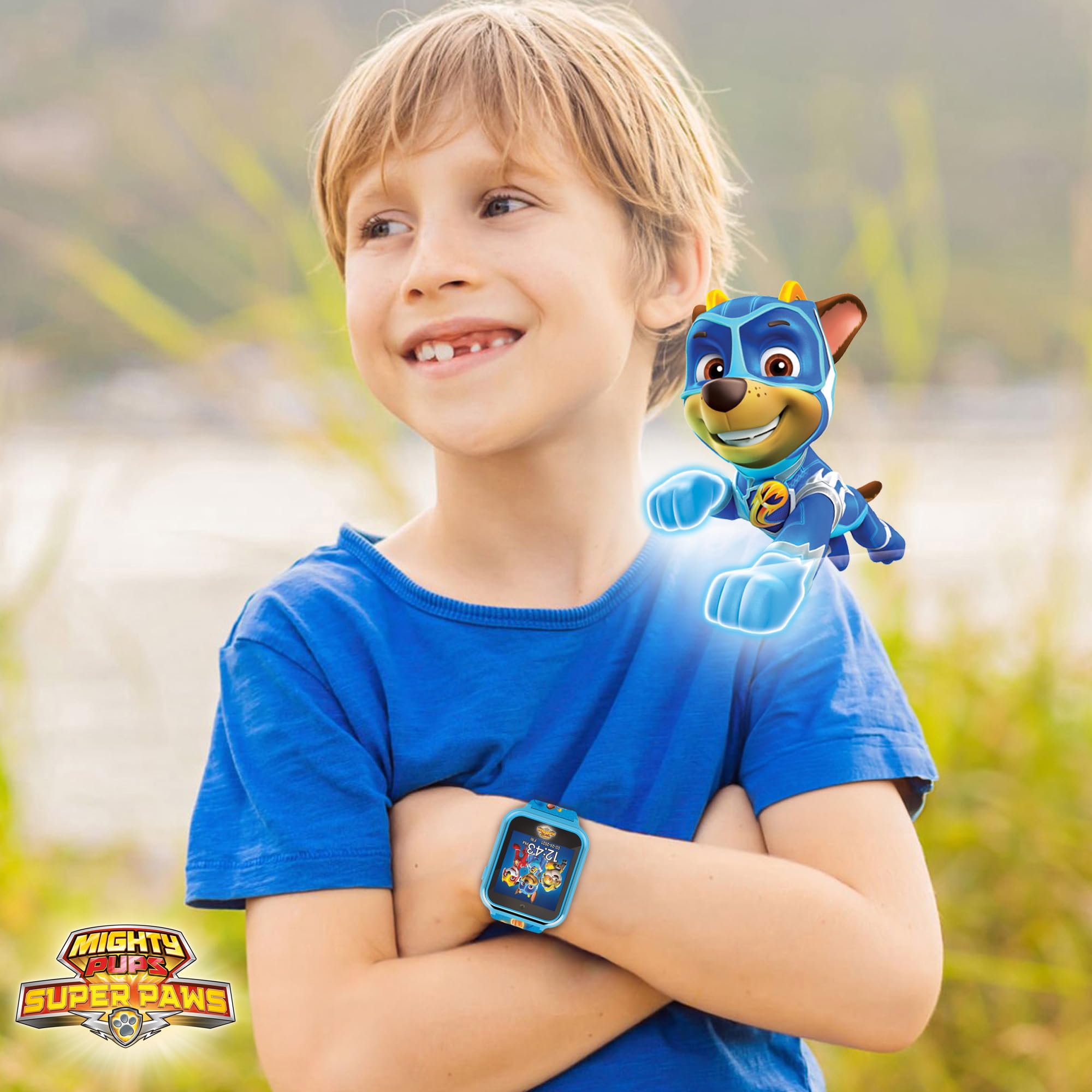 Accutime Paw Patrol Smart Watch with Camera for Kids and Toddlers - Interactive Smartwatch for Boys & Girls Featuring Games, Voice Recorder, Calculator, Pedometer, Alarm, Stopwatch, with USB Cable