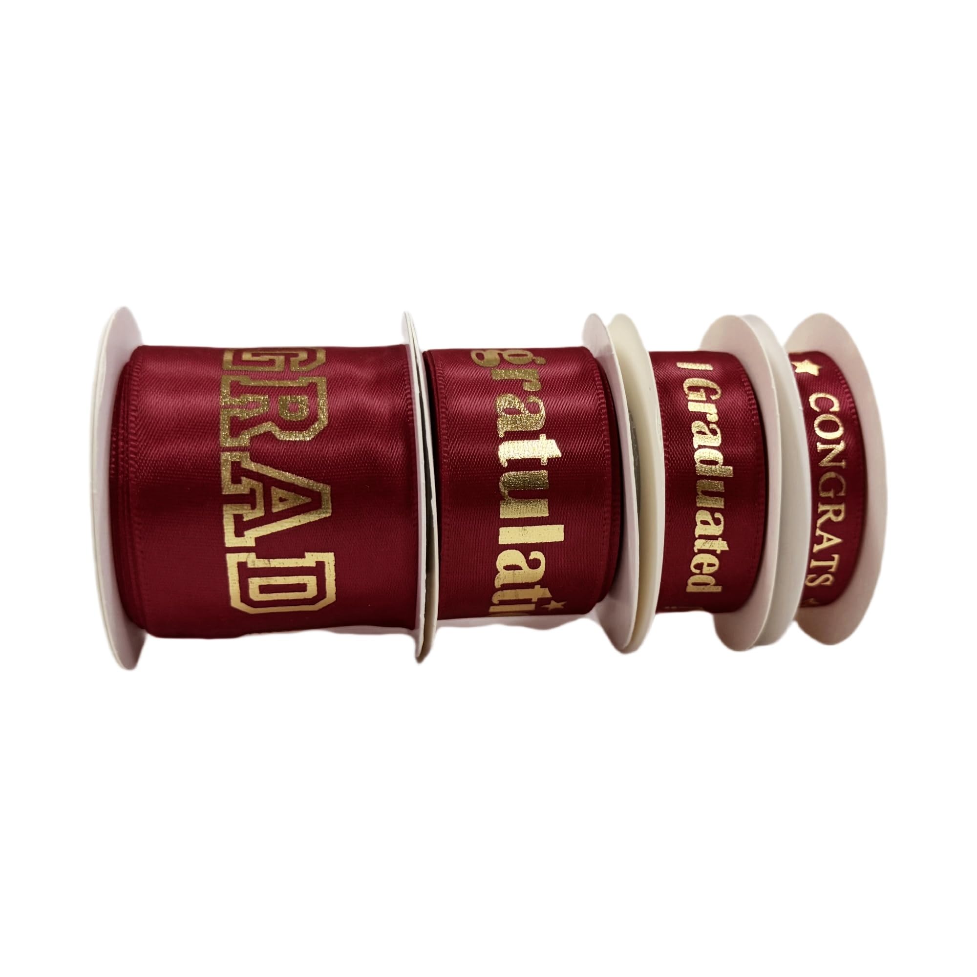 Photo 1 of ***MISSING ONE***
Meseey 20 Yards Maroon & Gold Graduation Ribbon Bows 4-Size Satin for Diplomas, Honor Cords, Church Ceremonies - Academic Heritage Theme