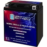 Mighty Max Battery YB12A-A -12 Volt 12 AH, 165 CCA, Rechargeable Maintenance Free SLA AGM Motorcycle Battery