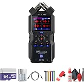 Zoom H4essential 4-Track 32-Bit Float Portable Audio Recorder Bundle | For Music, Video &amp; Field Recording + 64GB microSDXC Memory Card