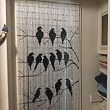 TACHILC The Birds Bamboo Beaded Curtain for