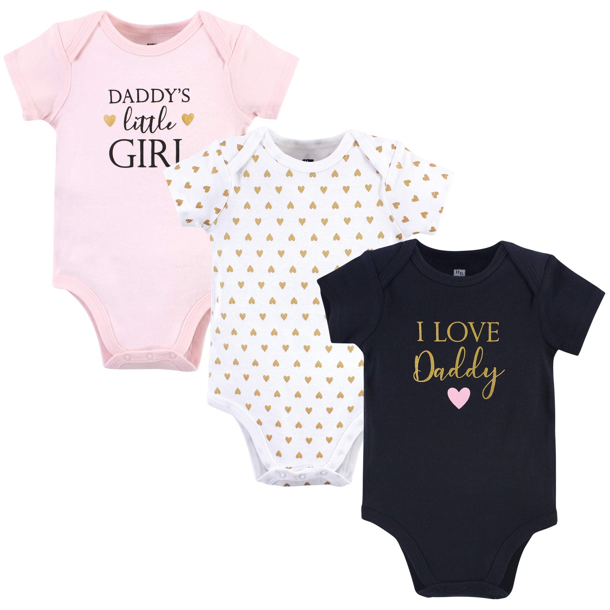Photo 1 of Hudson Baby Unisex Baby Cotton Bodysuits Baby and Toddler T Shirt Set, Girl Daddy, 3-6 Months US