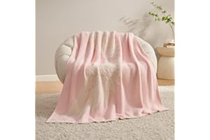 Snuggle Sac Angel Wings Knitted Throw Blanket, Ultra Soft Microfiber Blankets for Couch, Cozy Lightweight Fuzzy Adorable Gift Blanket for Kids, Angel Pink, 50x60 inches