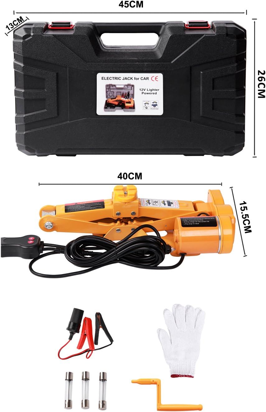 ROGTZ Electric Car Floor Jack 3 Ton All-in-one Automatic 12v Scissor Lift Jack for Tire Change & Replacement: Home Improvement
