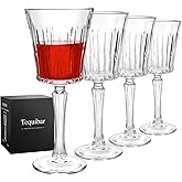 Tequibar Wine Glasses Set of 4, 9.5 oz Crystal Wine Glasses with Long Stem, Lead-free Premium Red Wine Glass, Gifts for Wedding, Anniversary, Chrismas, Birthday, Father's Day