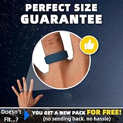 Egnaro Men's Silicone Rings, 7.5mm Wide 2.5mm Thick